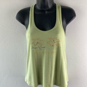 PTO Vallarta Medium razor back tank with rhinestone design